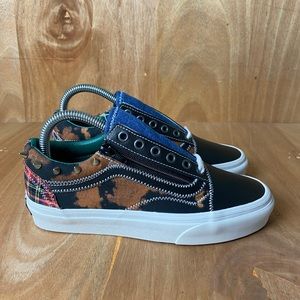 Vans Old Skool Zip “Tartan Daze” Spike Sneakers Womens size 6.5